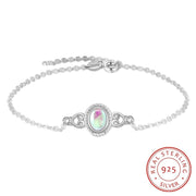 Rainbow Moonstone Sterling Silver Bracelets